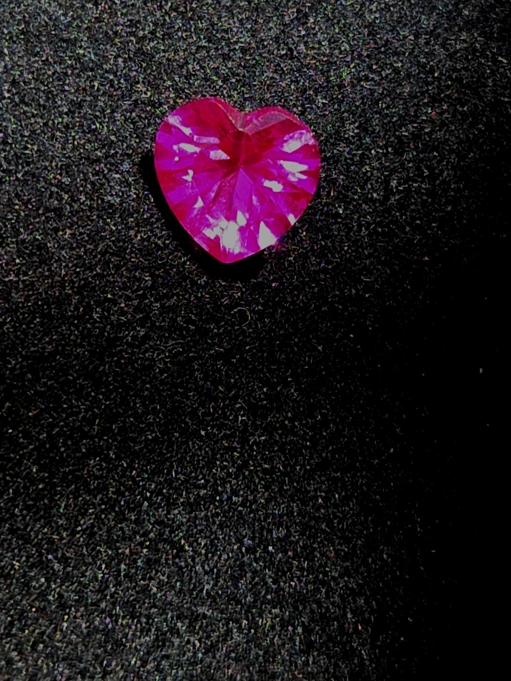 2.5CT Heart Cut Transparent Pink Sapphire Loose Gemstone, Faceted